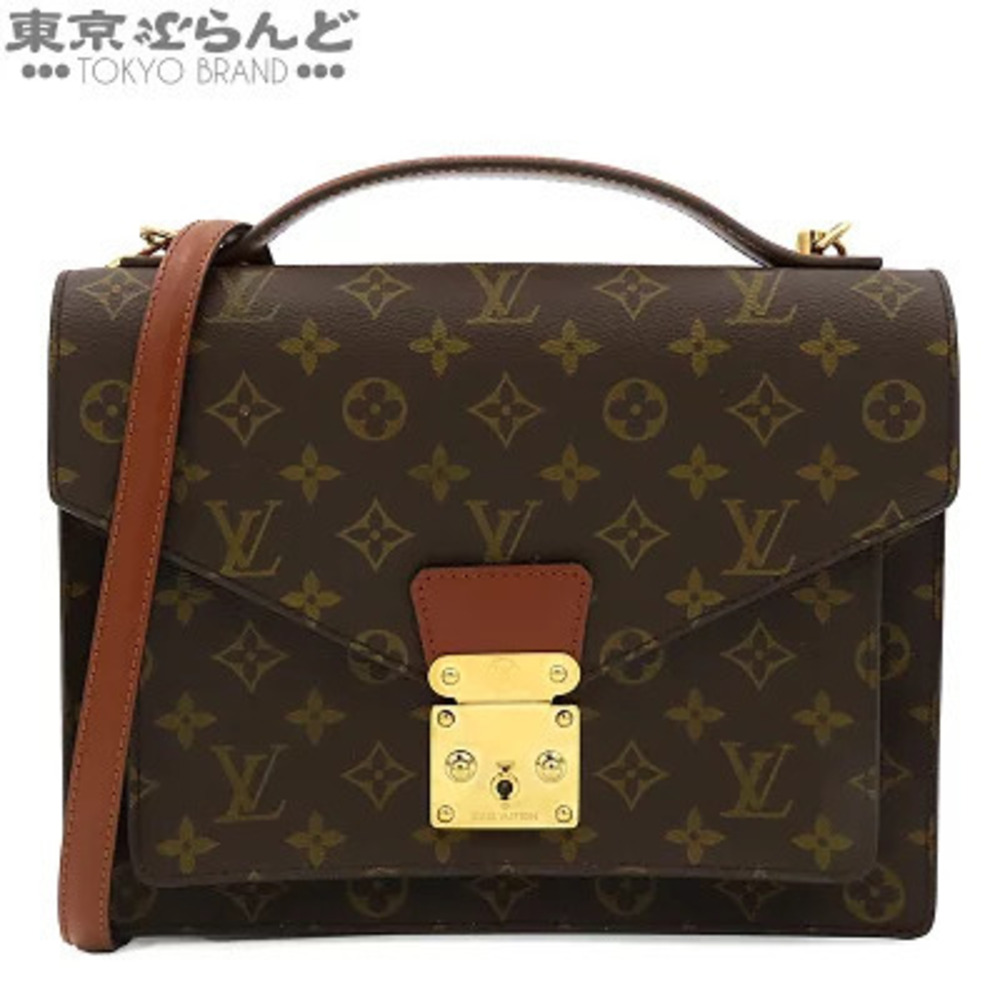 Louis Vuitton Monceau Monogram Canvas Bag Brown